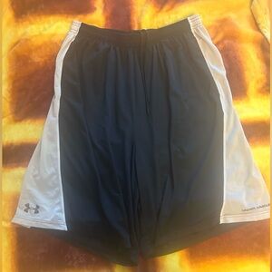 Under Armour Black and White Sports Shorts